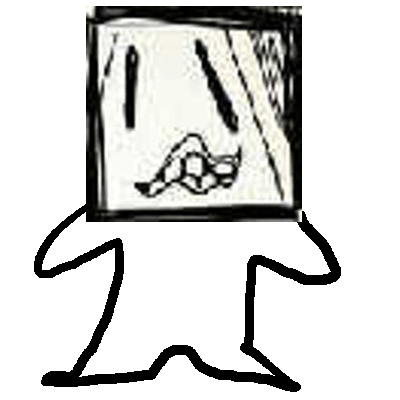 Image: The needleful avatar, a horrible little creature with a square face.